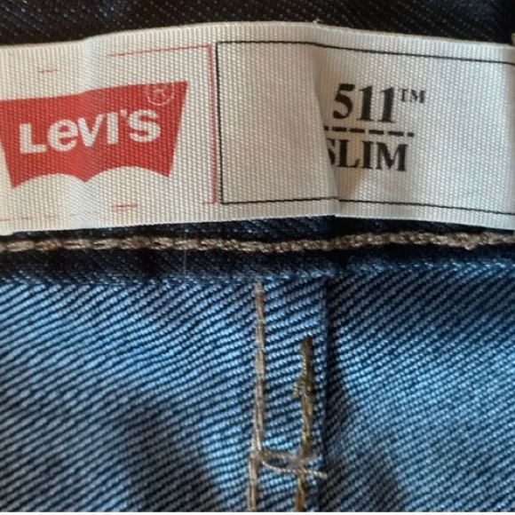 Levis 511 Slim Straight Boys Jeans, Size 12 REG, W 26, L 26, Dark Blue LIKE NEW! - Picture 7 of 7